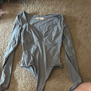Gray Long Sleeve Bodysuit
